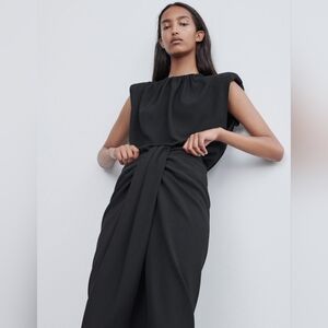 Zara SET draped top and skirt